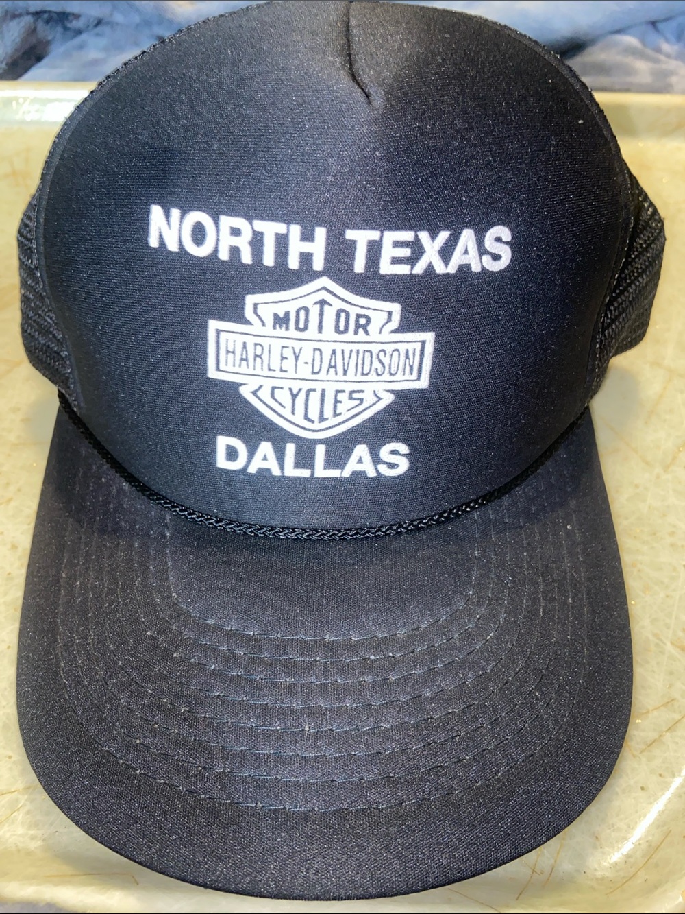 Vintage Harley-Davidson Black and White North Texas Dallas Cap
